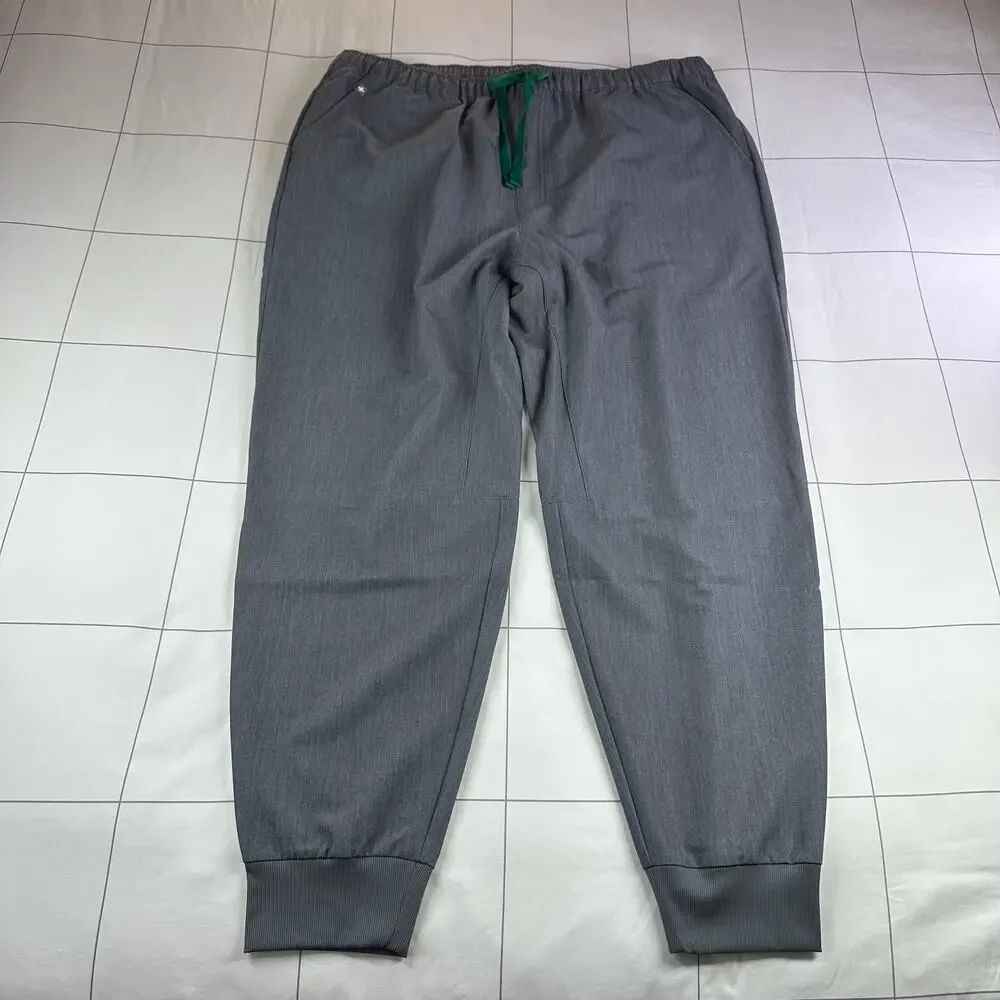 Figs Pants Mens XXL Gray Tansen Scrub Jogger Medical Tapered Drawstring New